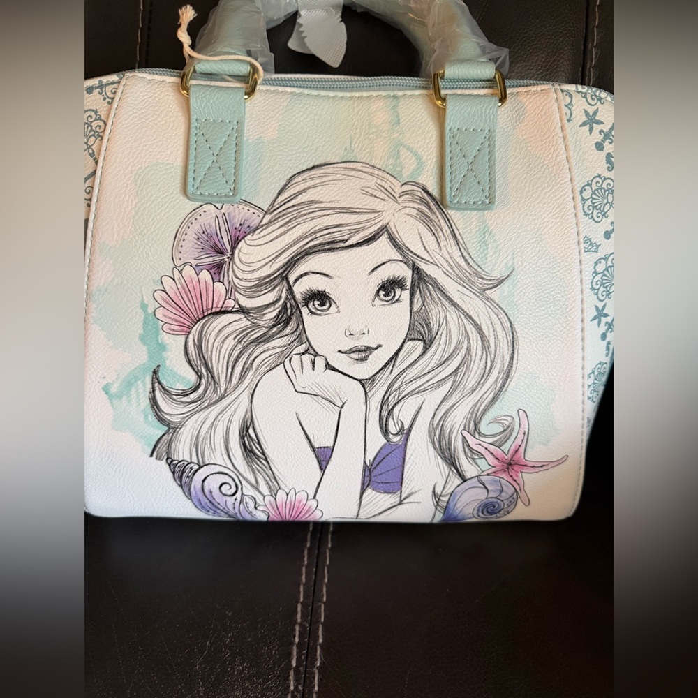 Disney The Little Mermaid Ariel Watercolor Satchel Handbag/ Pocketbook